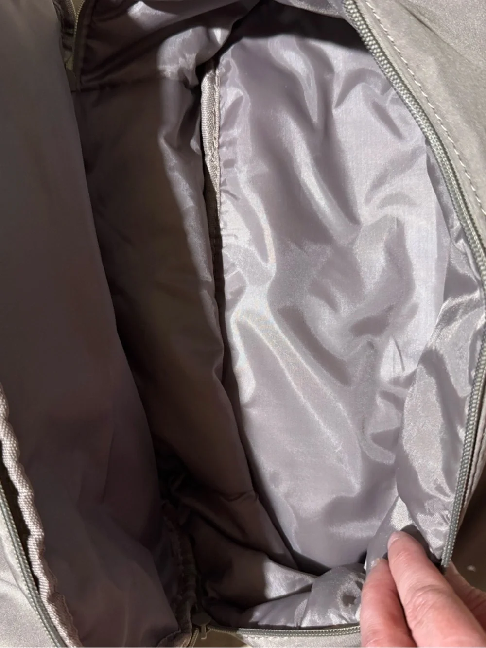 Beyond Yoga Drawstring Backpack Gym Bag Neutral Gray Workout Exercise‎ Sports